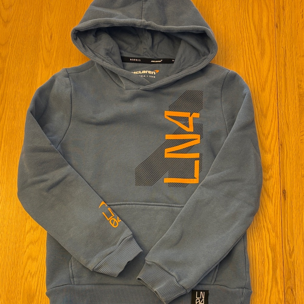 F1 Lando Norris McLaren Blue Hoodie for Kids - Youth Small